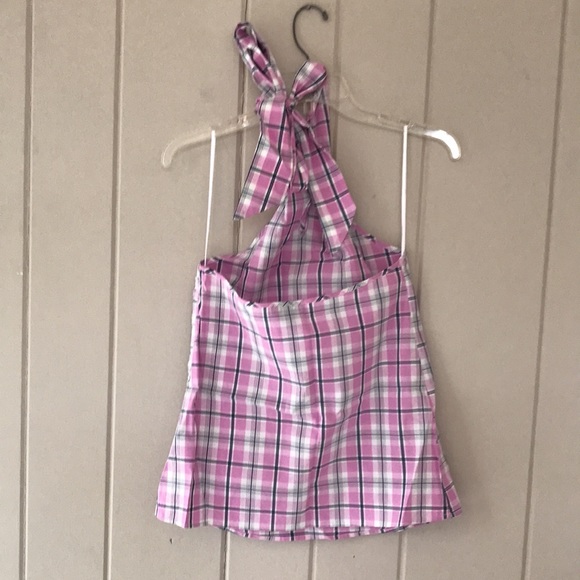 J. Crew Halter top in violet plaid - Picture 3 of 6